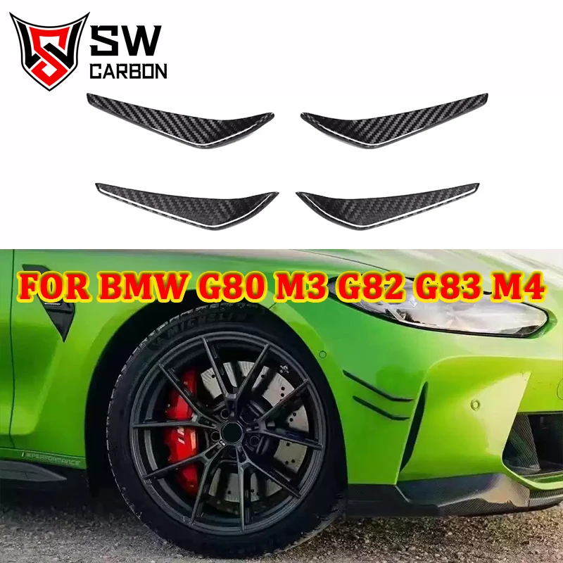 Dry Carbon Carbon Fiber MP Style Front Bumper Duck Wing Fin Splitter Spoiler Wind Blade for BMW G80 G81 M3 G82 G83 M4