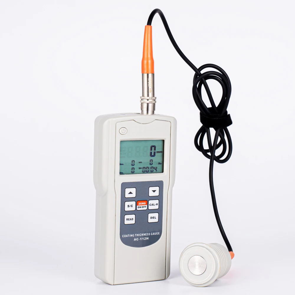 Portable Coating Thickness Gauge High Precision 0~12mm Professional Anticorrosion Coating Thickness Meter AC-112H Split Type