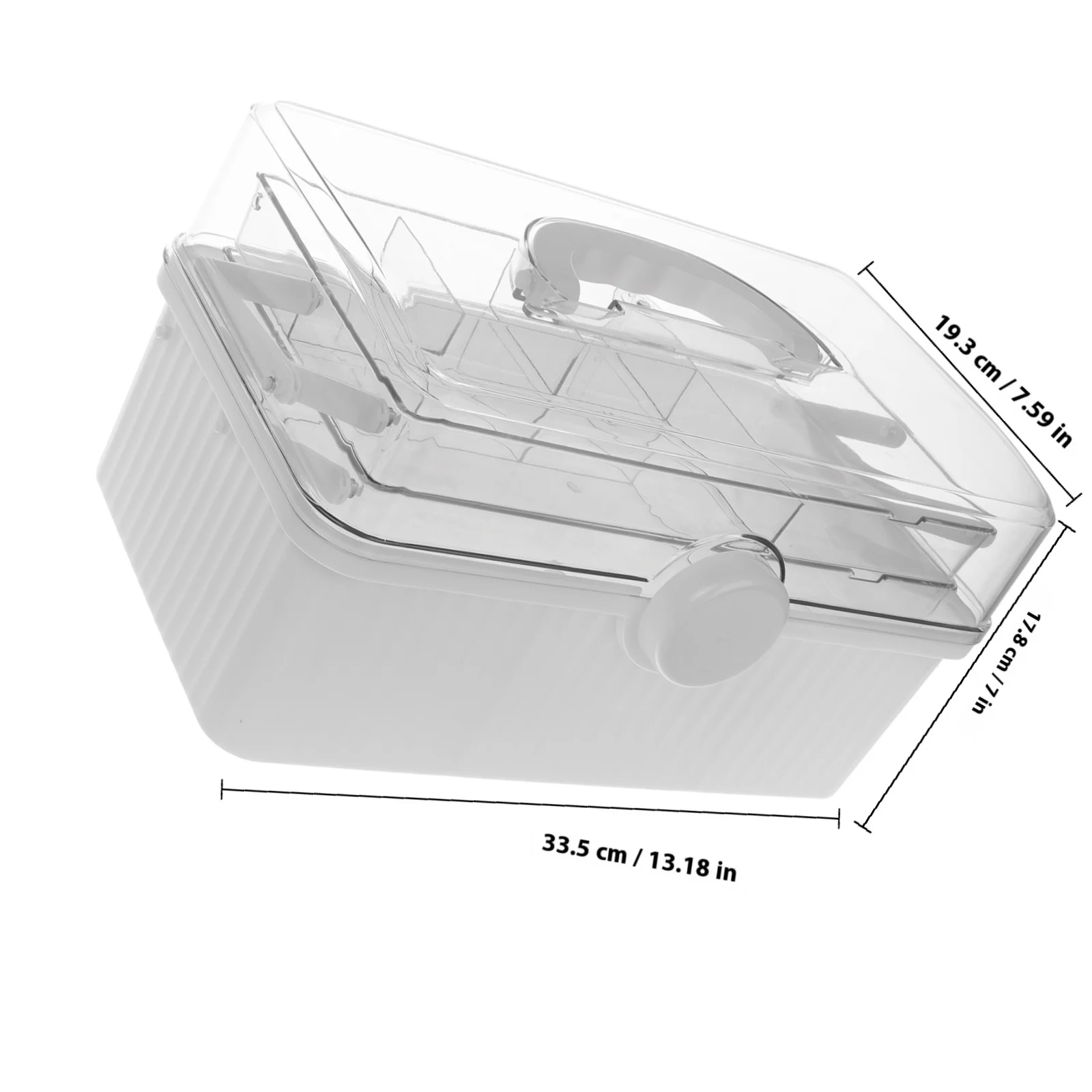 صندوق تخزين طبي بمقبض محمول، صندوق طبي ذو سعة كبيرة، منظم تخزين الأدوية المكتبية للسفر المنزلي #2