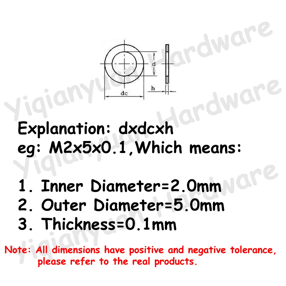 Yiqianyuan M12 M14 M15 DIN988 SUS304 Stainless Steel Adjusting Shim Washers Ultra-thin Plain Washer Flat Gaskets