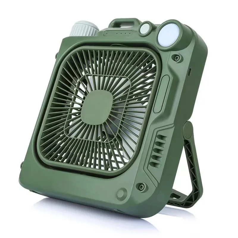 

10000mAh Multi-Functional Portable Outdoor Camping Rechargeable Fan Can Be Hung And Steerable With LED Lighting