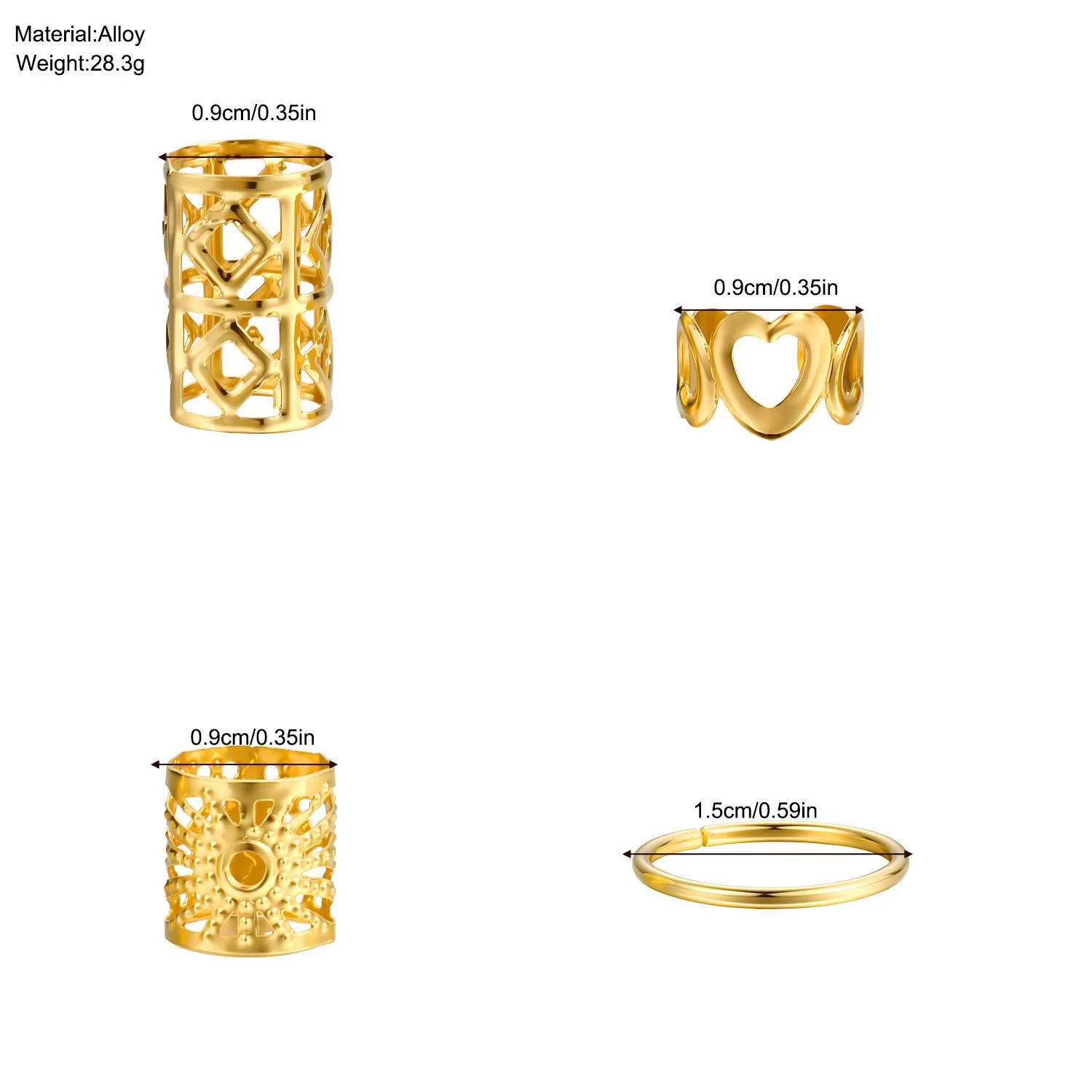 

Новые аксессуары для волос DIY: украшения для дредов, полые петли-заколки в форме сердца для наращивания и плетения волос