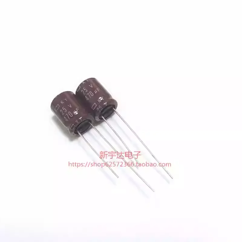 10-100PCS 470UF 25V Japan Black Capacitor 25V470UF 10X12.5 KY High-Frequency Low-Resistance Electrolytic Capacitor