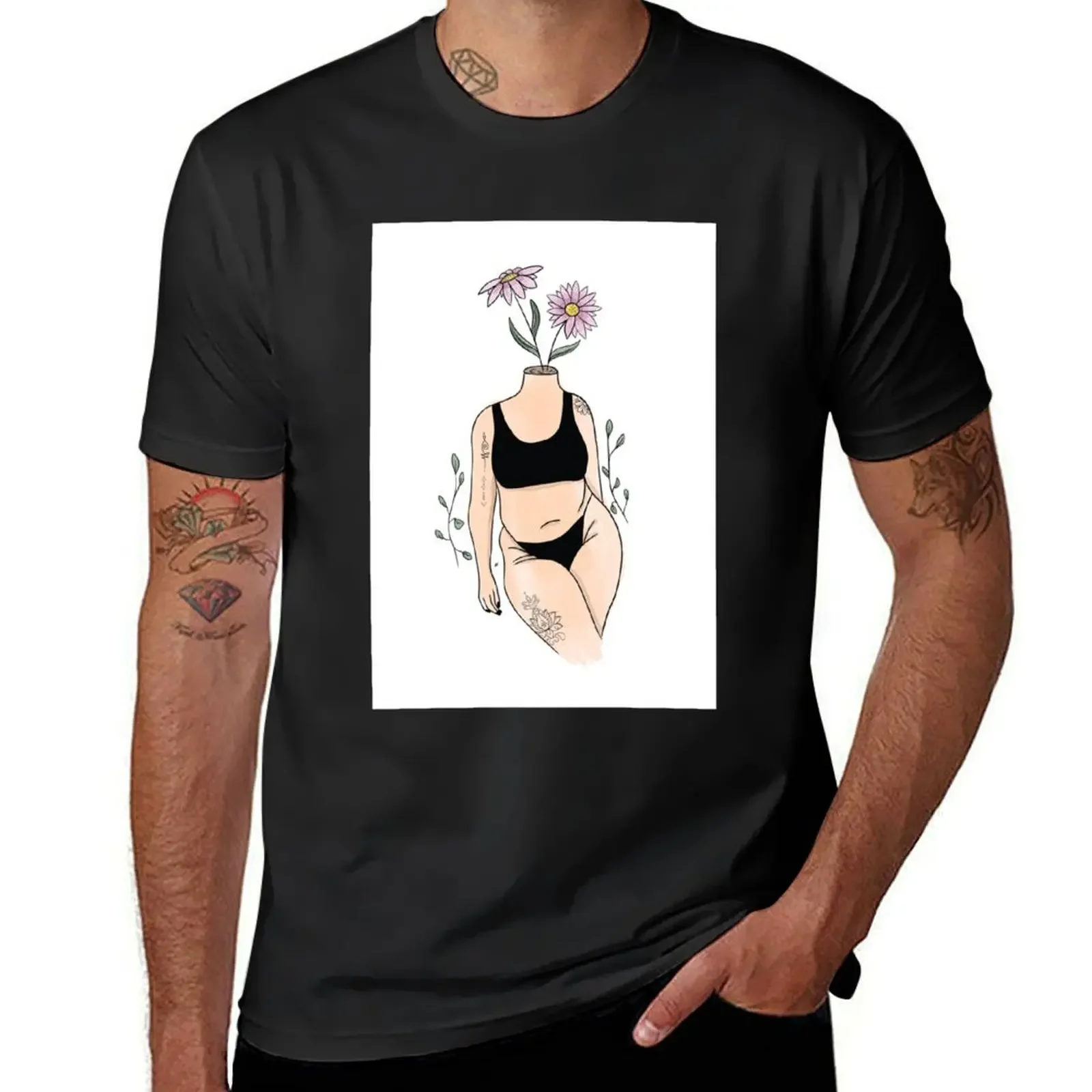 

Tattooed Lady Body Positive Design T-Shirt boys whites anime figures vintage graphic tee men clothings