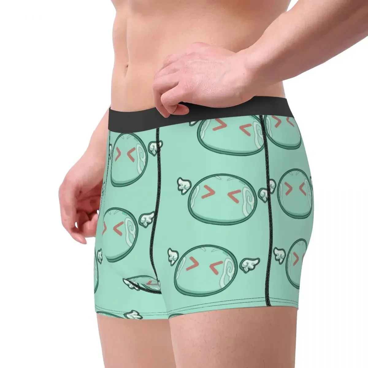 Men's Boxer Shorts Panties Genshin Impact Anemo Slime Breathbale Underwear Anime Game Homme Humor Plus Size Underpants