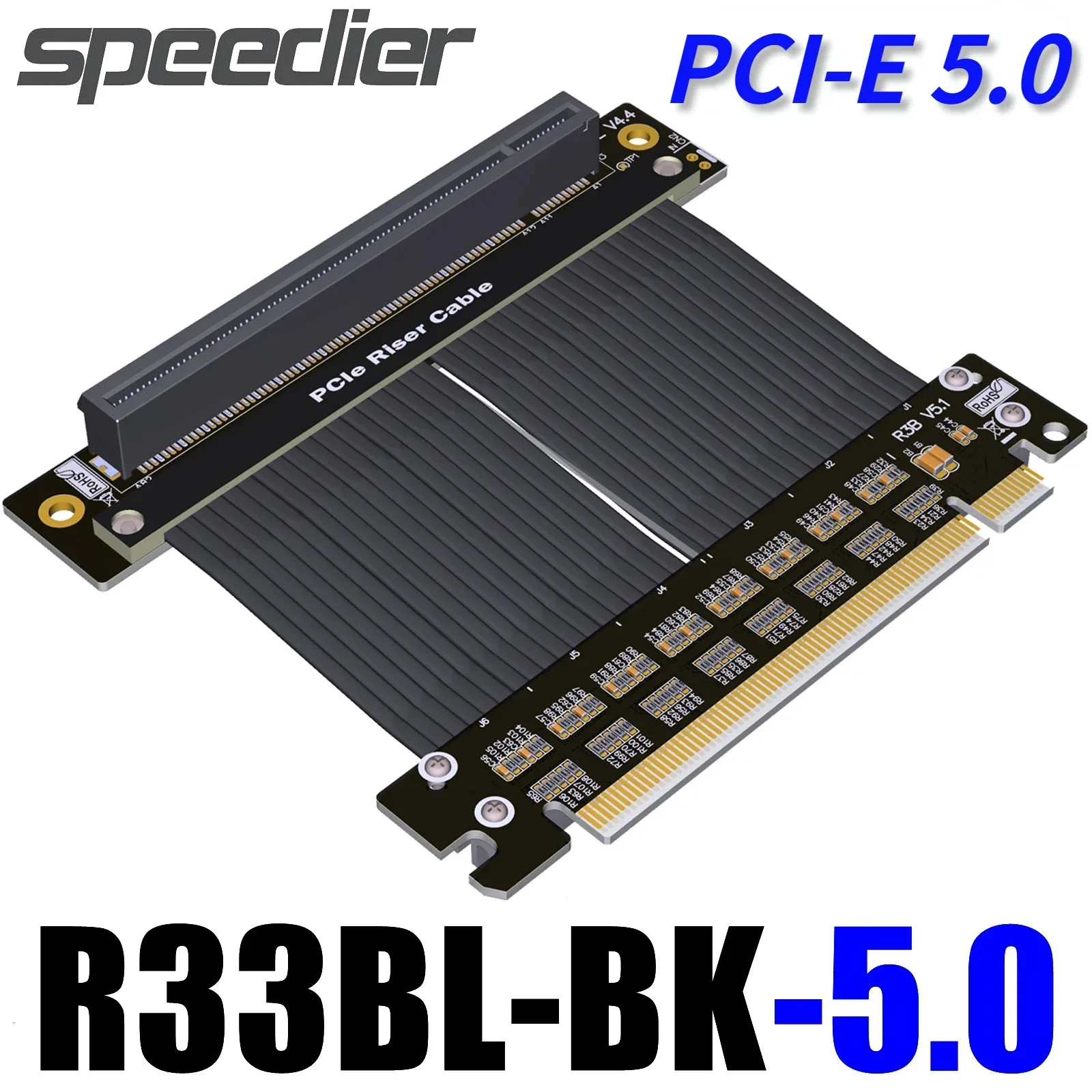 ADT Premium PCIe 5,0 X16 Riser Kabel GEN 5/4 Graphics Grafikkarte Extender PCI Express 5,0 16x