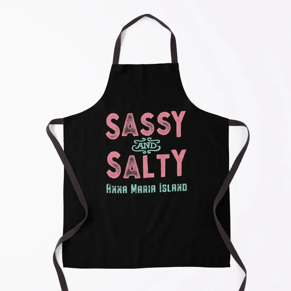 

Anna Maria Island Florida Sassy and salty Apron Kitchen Supplies cooks clothes Apron