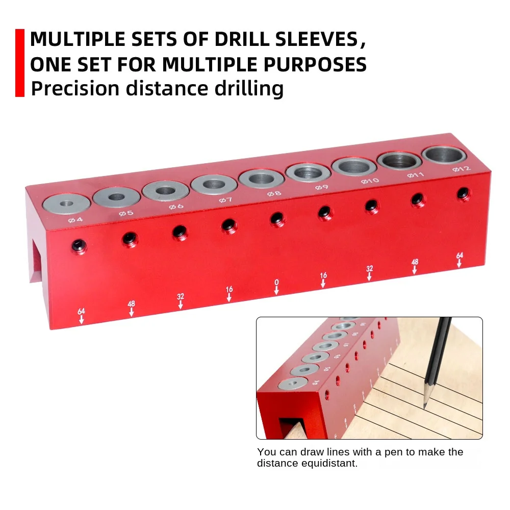 Fonson-Pocket Hole Doweling Jig, 45 Graus, Auto-Centramento, Vertical, Guia de Perfuração, Punching Hole Locator, Carpintaria, 4mm-12mm