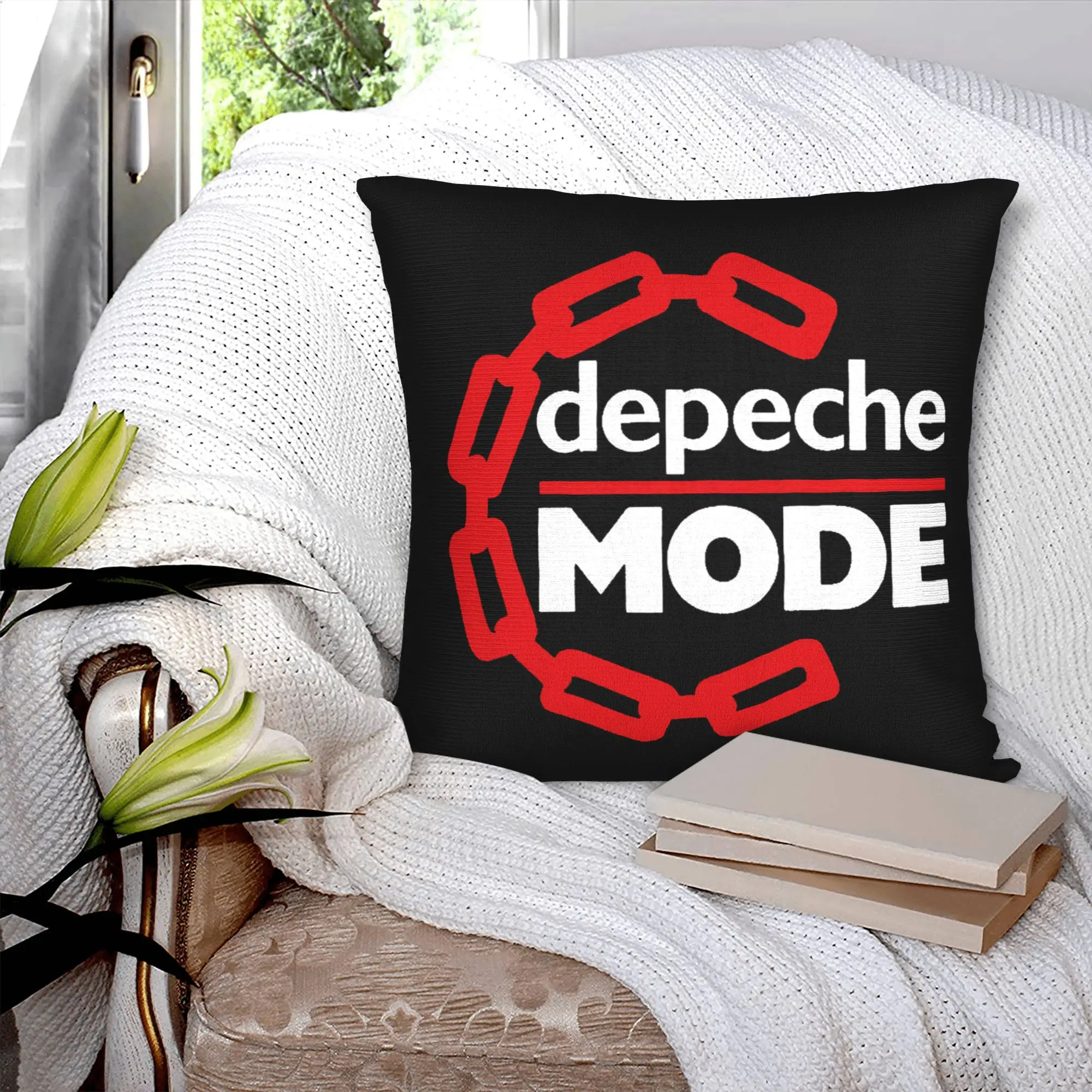 Modern Depeche Cool Mode Electronic Rock Cushion Cover Velvet  Throw Pillow Case Home Decor