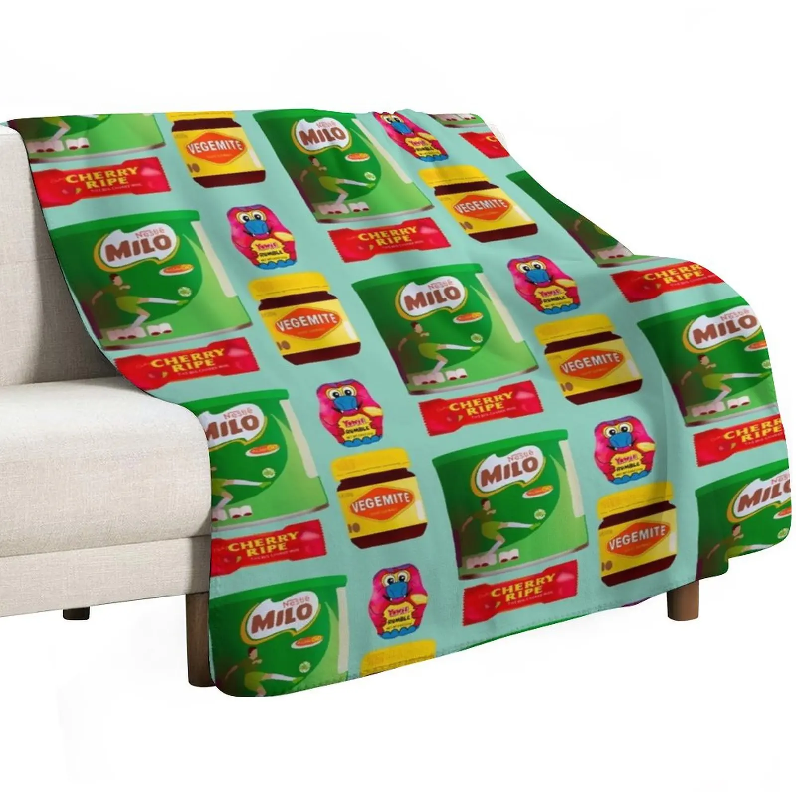 Australian Snacks Throw Blanket decorative Warm Decorative Beds Weighted Soft Beach Blankets