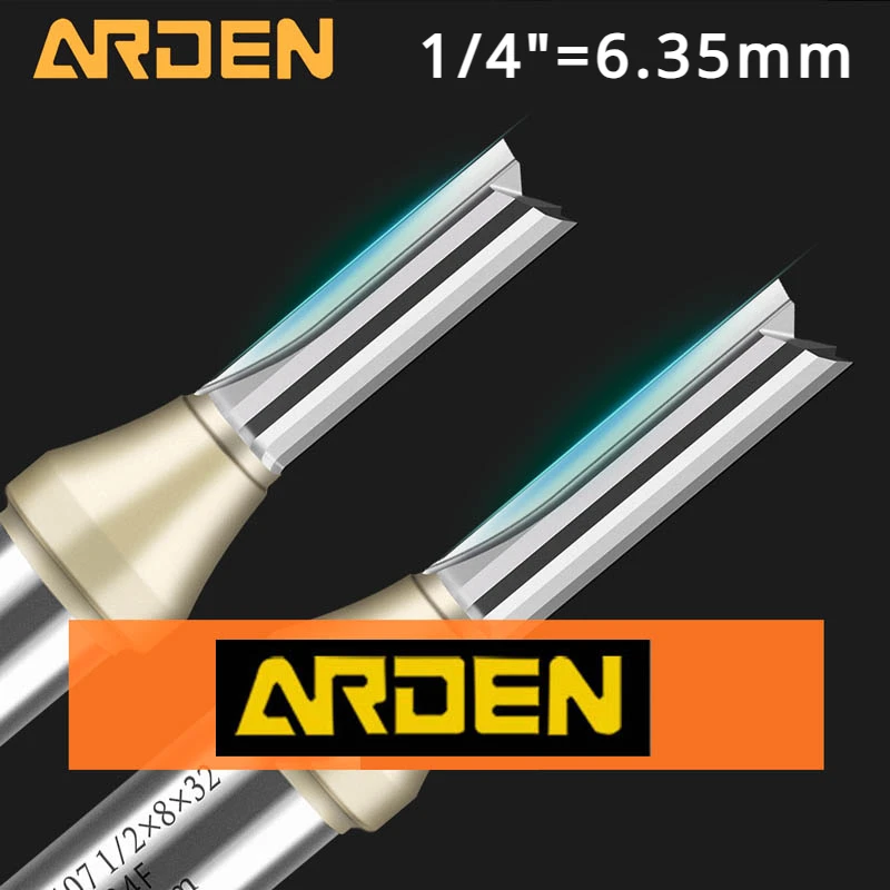 Tungsten Aço Router Bit para Mdf Madeira Compensada Chipboard Slot Cnc Ferramenta de Carpintaria Tct Aparar Cortadores de Moinho em Linha Reta Arden 4