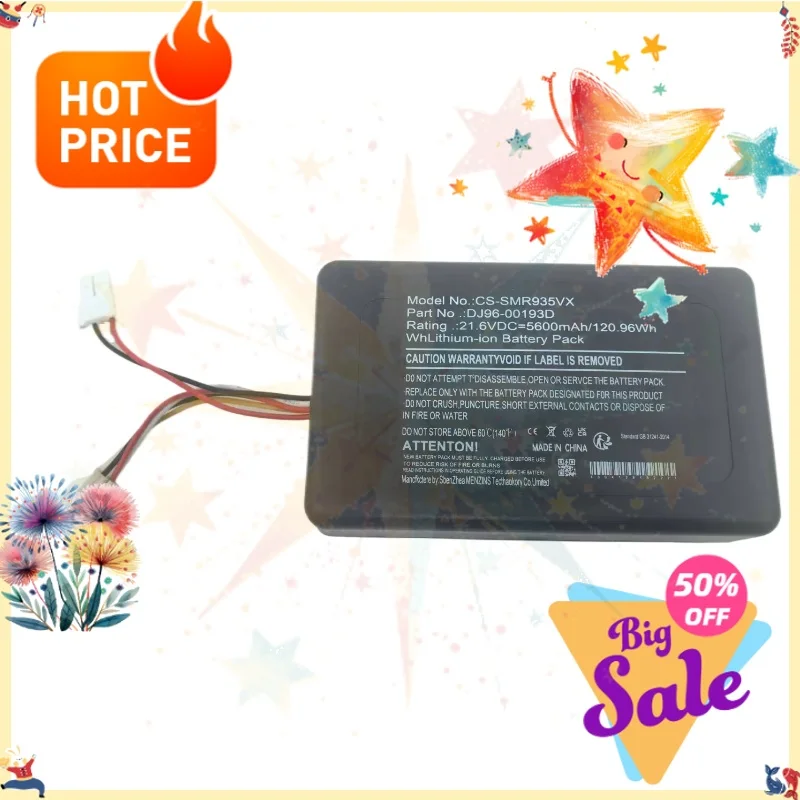 SWZY DJ96-00193D 21.6V 7000mAh Replacement Battery for Samsung PowerBot R9250 PowerBot R9350 Robotic Vacuum Cleaner Battery