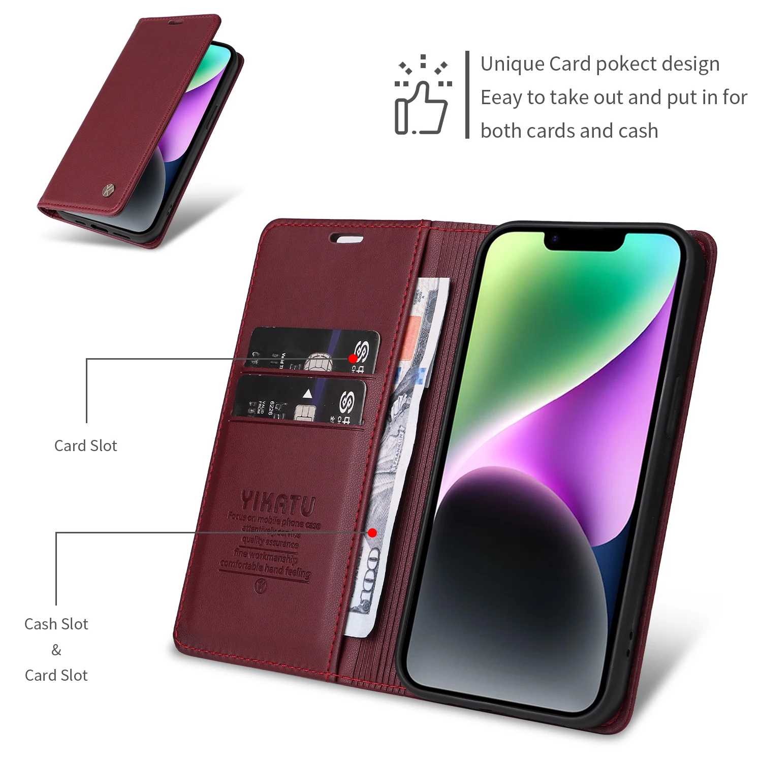 Skórzane etui portfel na Samsung Galaxy M80s M62 M55 M53 M52 M35 M33 M32 M23 S10 Lite S9 Plus S8 S7 Edge Note 20 Ultra 10 5G 9 8 — zdjęcie produktu 5