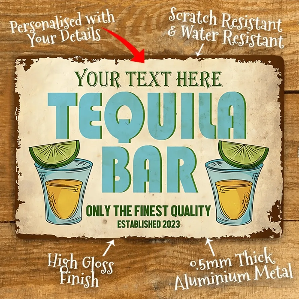 Custom Funny Home Bar Coffee Nook Aluminum Sign 8x8