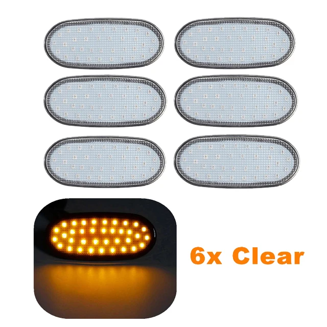 6Pcs Car Dynamic LED Side Marker Light Turn Signal Light for Benz Sprinter W906 Crafter 06-13