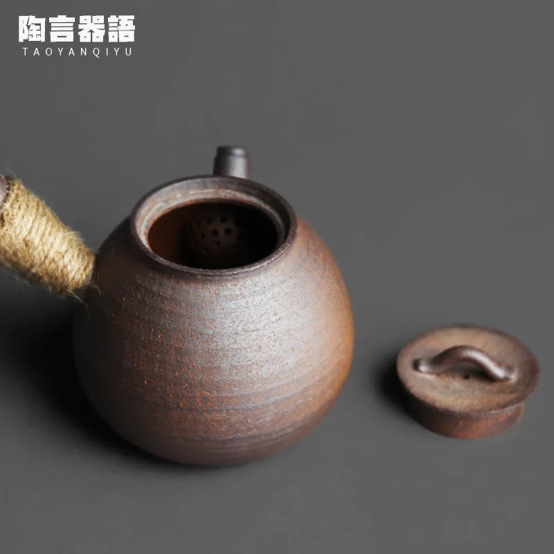 Imagem -03 - Jingdezhen Rock Minério Borda da Lama Lidar com Perfeito Conjunto de Chá Cerâmica Artesanal Retro Personalidade Kung fu Chá Cerimônia Fabricante Chá