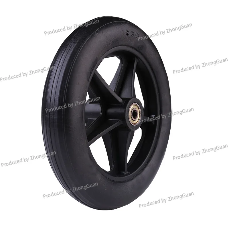 Wheelchair Front Wheel Accessories with Bearing Wear-resistant 6inch 7inch 8inch Solid Wheel Universal Wheel Front Small