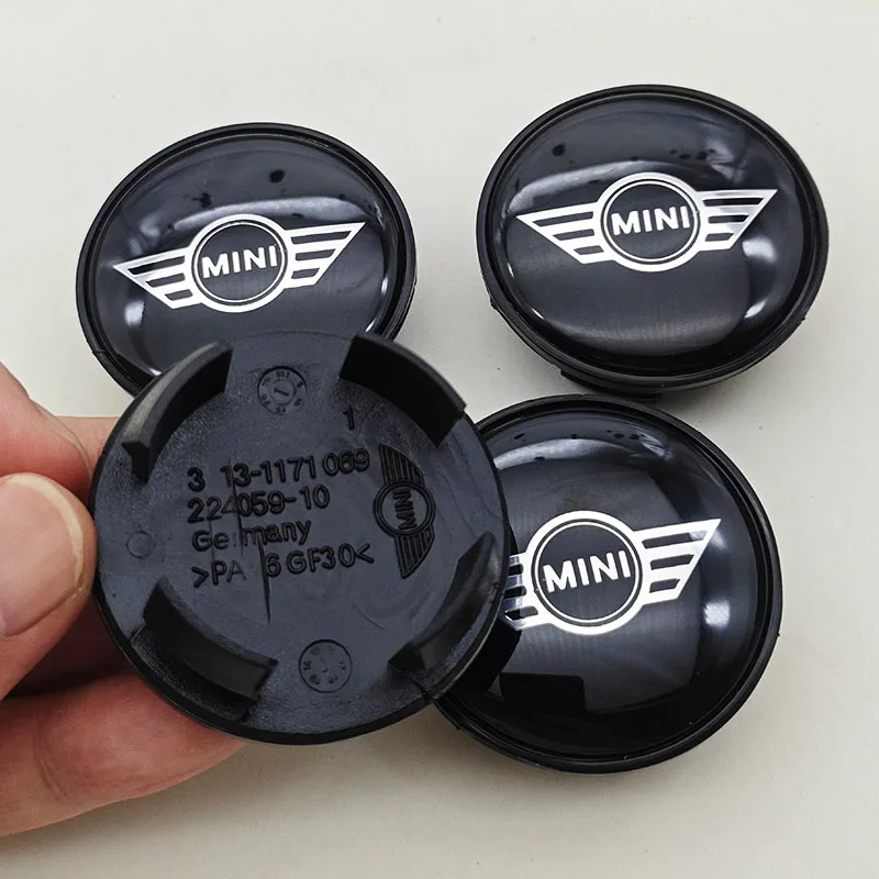 4pcs 54mm ABS Black Car Wheel Center Hub Caps Covers Badge For MINI Cooper S R50 R52 R53 R55 R56 R57 Accessories