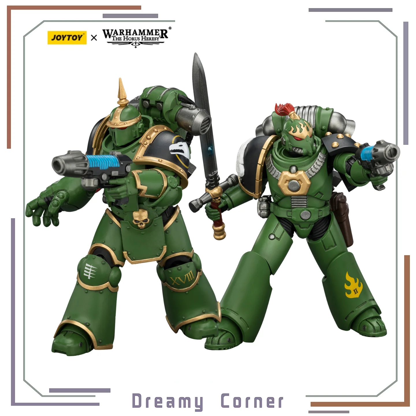 【Pre-sale】JOYTOY Warhammer 40K Salamanders MKVI MK III Tactical Legionary with Plasma Pistol Bolt Pistol 1/18 Action Figure