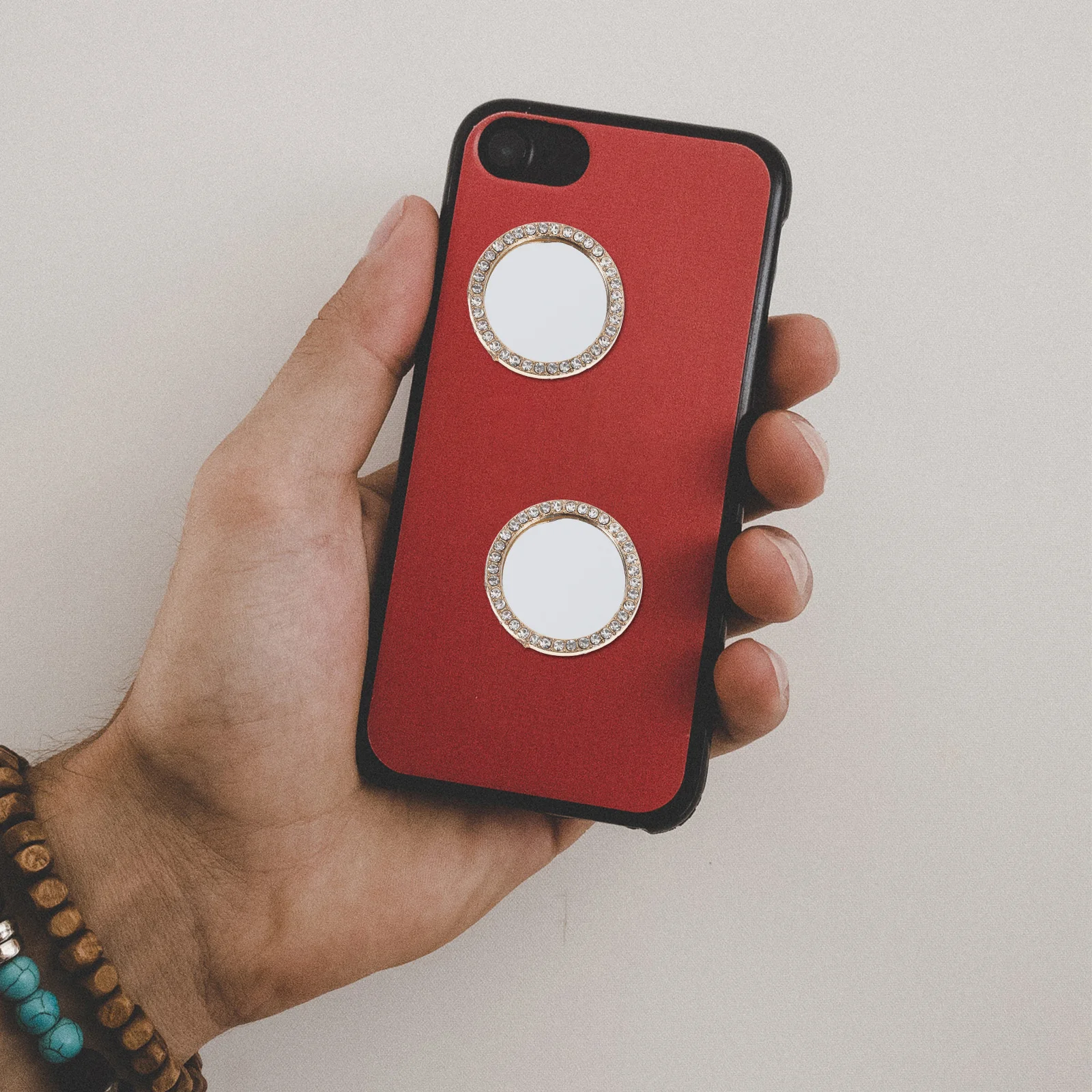 6 قطع مرآة سيلفي للهاتف، مرآة كاميرا خلفية صغيرة مستديرة عالية الوضوح لملحقات بث المكياج، ملحقات البث المباشر