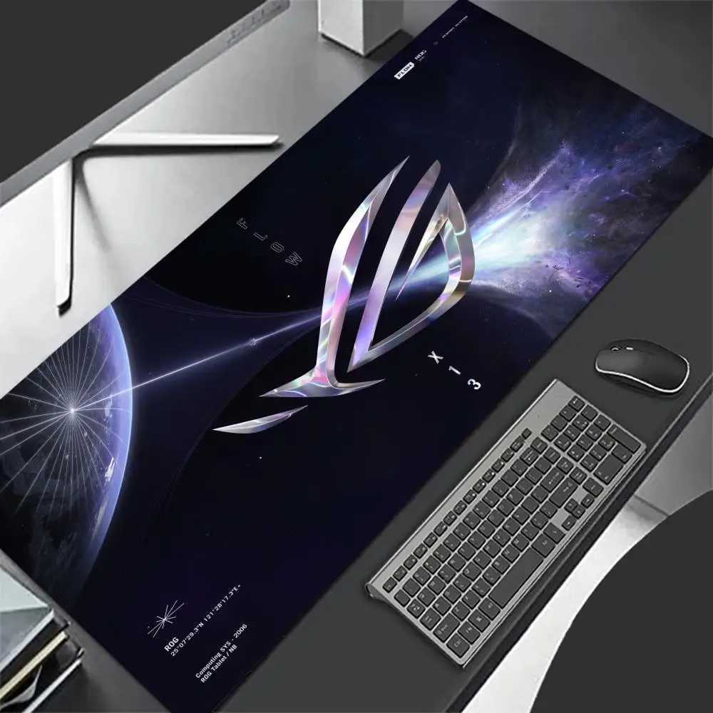 

Коврик для мыши ROG Space Theme, большой, для компьютера, офиса, игр, XXL, резиновый, противоскользящий, с прошитыми краями, для клавиатуры, моющийся, настольный коврик