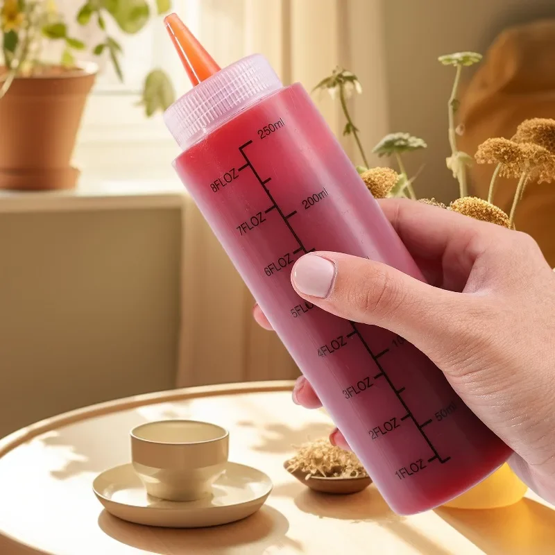 بهارات بلاستيكية زجاجات ضغط قابلة لإعادة الاستخدام مانعة للتسرب قوارب المرق الصلصات الزيوت موزع حاويات تخزين المطبخ المنزلية