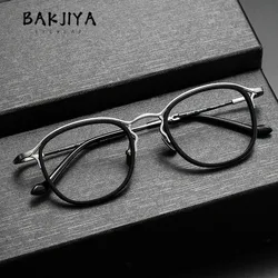 Vintage Square Acetate Titanium Glasses Frames for Men 2025 Japanese Handmade Designer Full Rim Prescription Eyeglasses Frames
