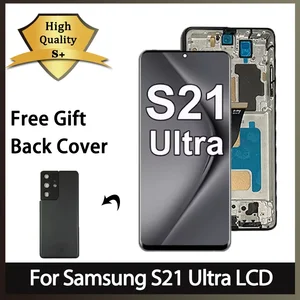 Bilashmart 6.67Tested TFT LCD Samsung S21 Ultra 5G G998 G998U G998B Display Touch Screen Digitizer Assembly Replacement Parts