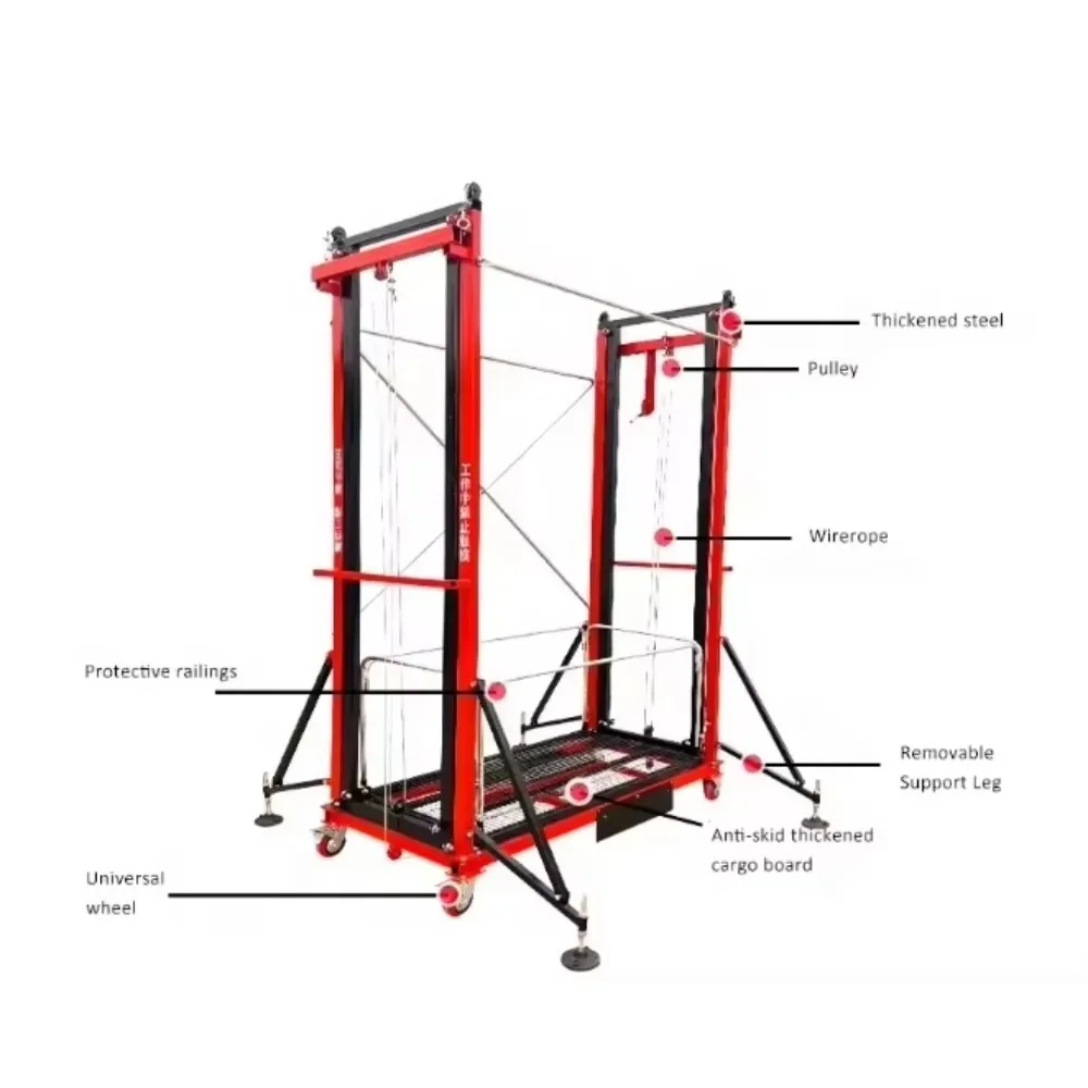 電動足場リモコン昇降移動式プラットフォーム装飾・積載/荷降ろし現場折りたたみ式リフトの価格