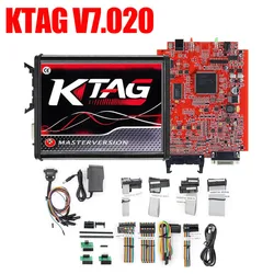 Unlimited KTAG V7.020 4 LED 2.25 KESS V5.017 No Token 2.80 OBD2 Tuning Kit BDM Frame K-TAG 7.020 ECU Flash Tool Add BR Warehouse