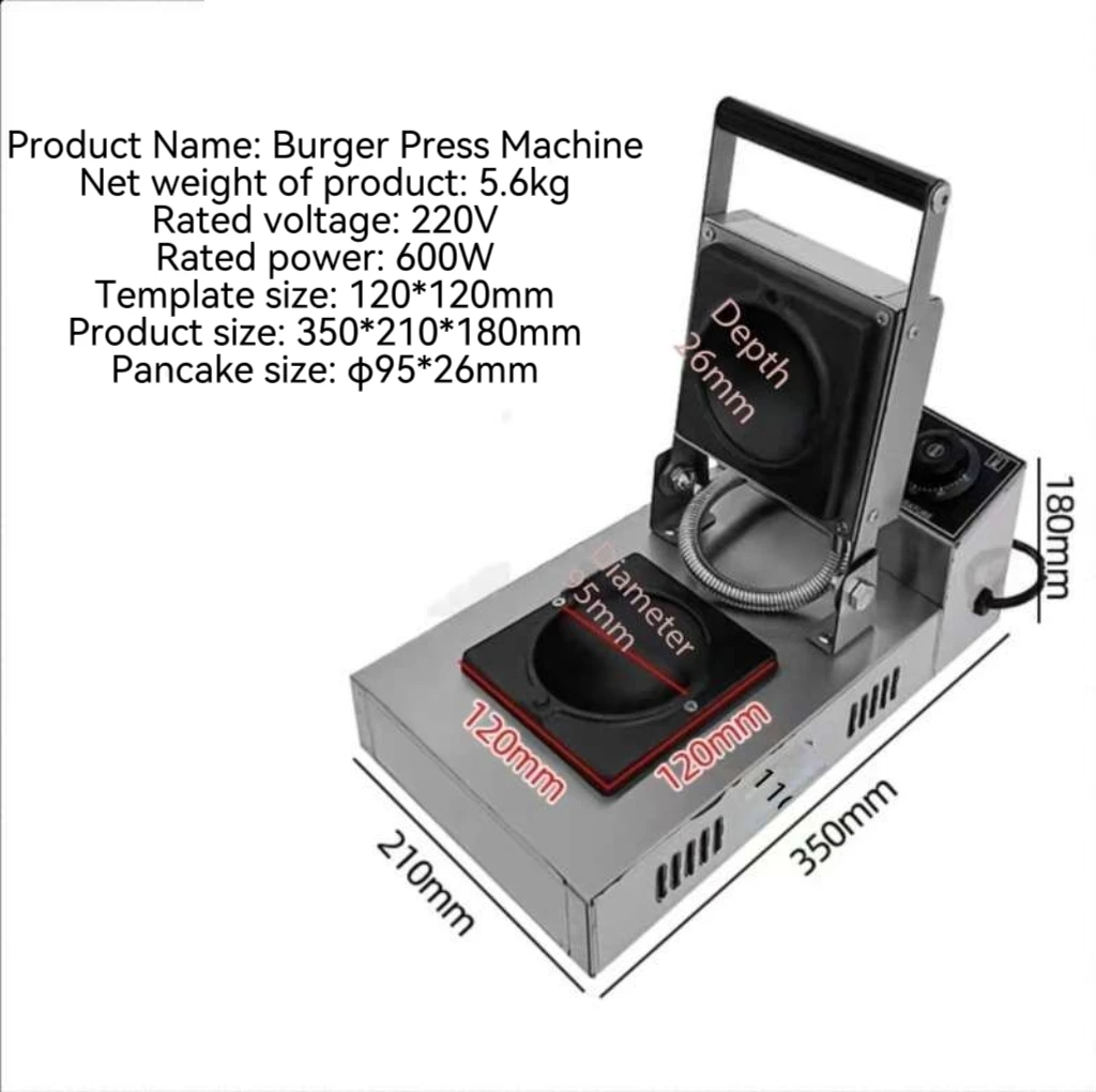 New Hot Press Sandwich Machine, Commercial Breakfast Machine, Toaster, Oozing Edge Sealing Sandwich Maker Hamburger Machine