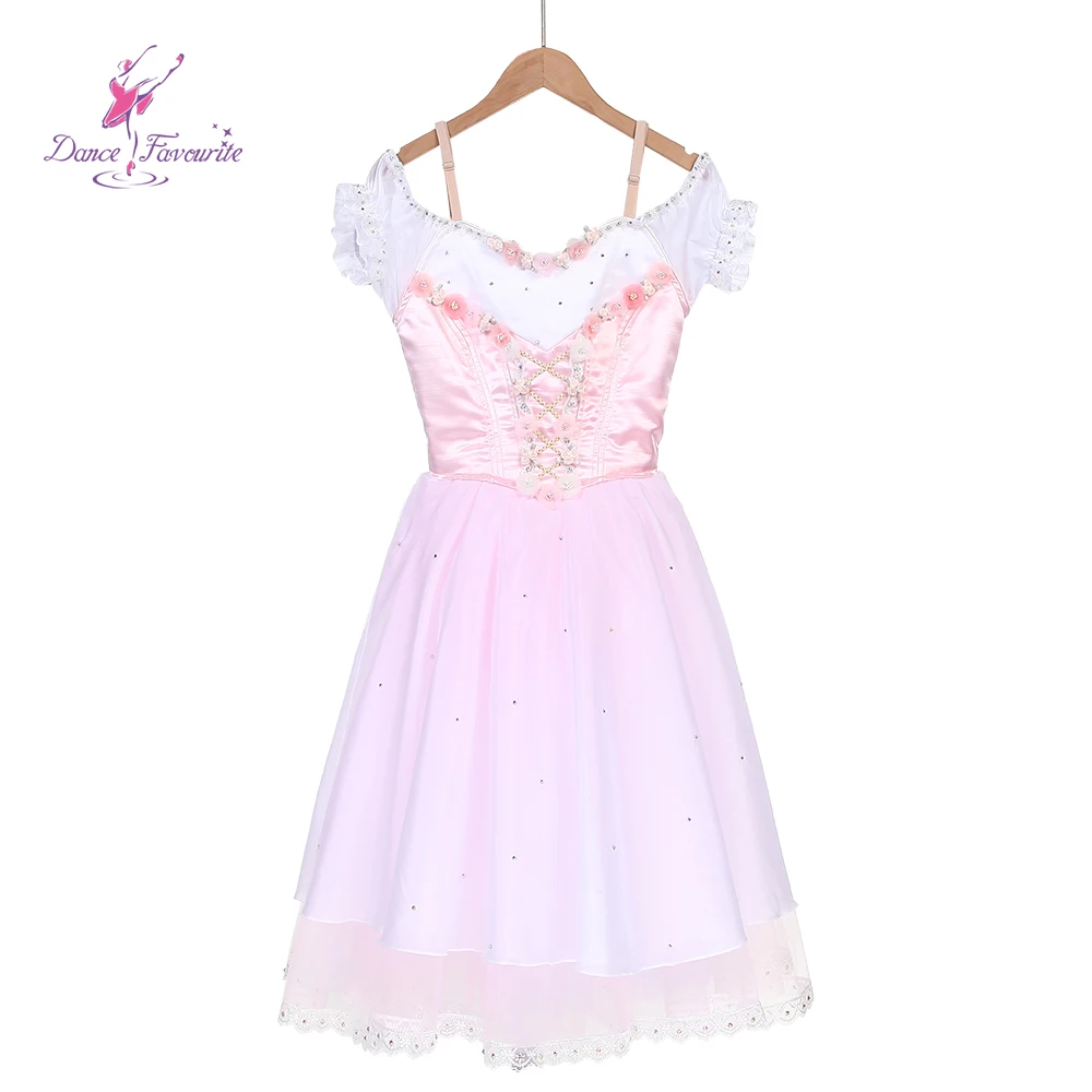 B25027 Pink Top Bodice Pink tulle Tutu for La Fille mal gardée Ballet Tutu Ballet Costumes Performance Ballet