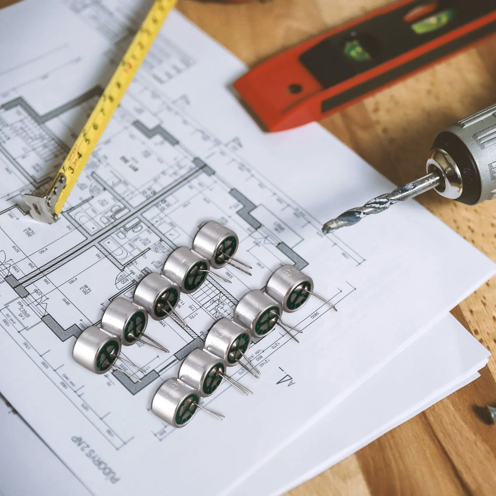 10 قطعة 9.7 مللي متر × 7 مللي متر 2 دبوس MIC كبسولة إليكتريت مكثف صغير