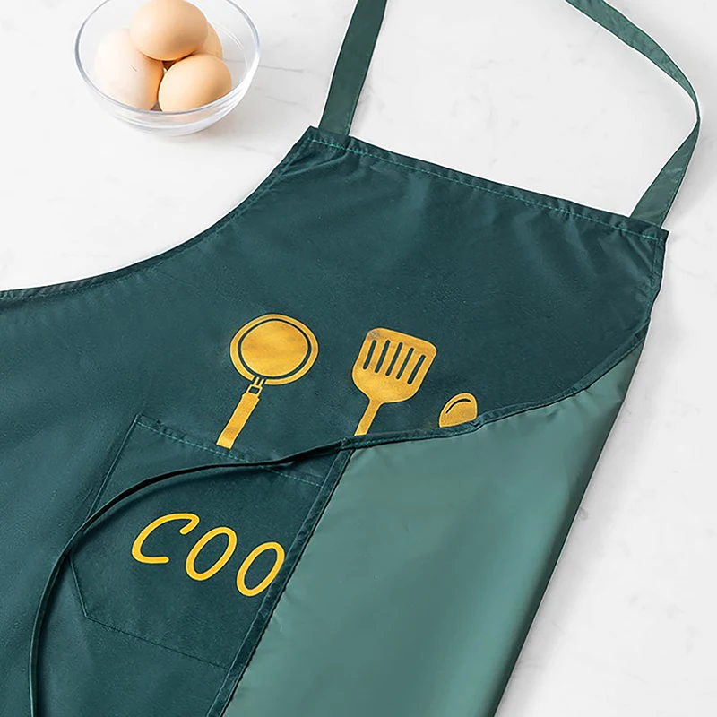 Apron Waterproof Oilproof Can Wipe Hands Kitchen Work Clothes Home Cooking Cleaning Men And Women Universal Sleeveless Apron
