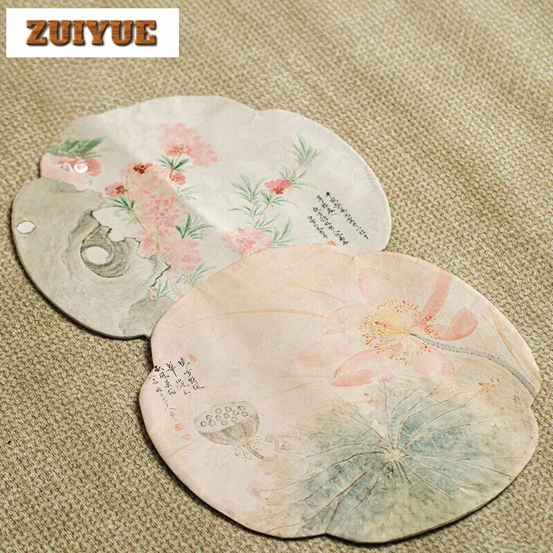 Cloud Veil Handmade Lotus Tea Table Mat Household Tea Flag Aesthetic Waterproof Drink Coaster Dinner Tea Napkin Tea Decoration