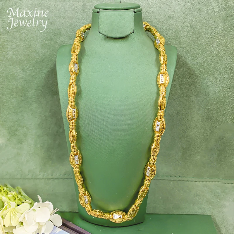 Various Styles 24inch Golden Long Chain Statement Hip Hop Necklace Jewelry Set for Man Engagement Jewellery Luxury Party Gifts