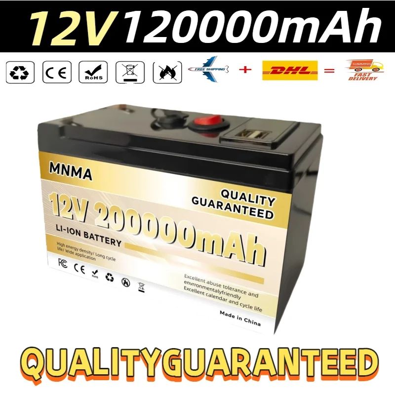 

12V 180AH Solar Battery with Solar Systems, Rechargeable Battery Off-Grid Living, RV & Boat ElectricBMS - Optimized for Home