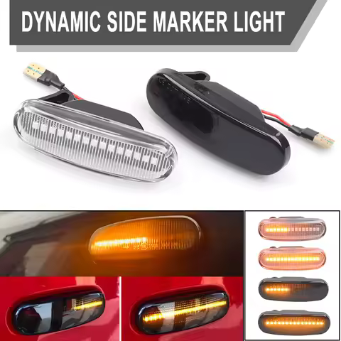 2Pcs For Fiat Panda 169 Grande Punto Inkl. Evo Doblo Fiorino Linea Idea Dynamic LED Side Marker Light Repeater