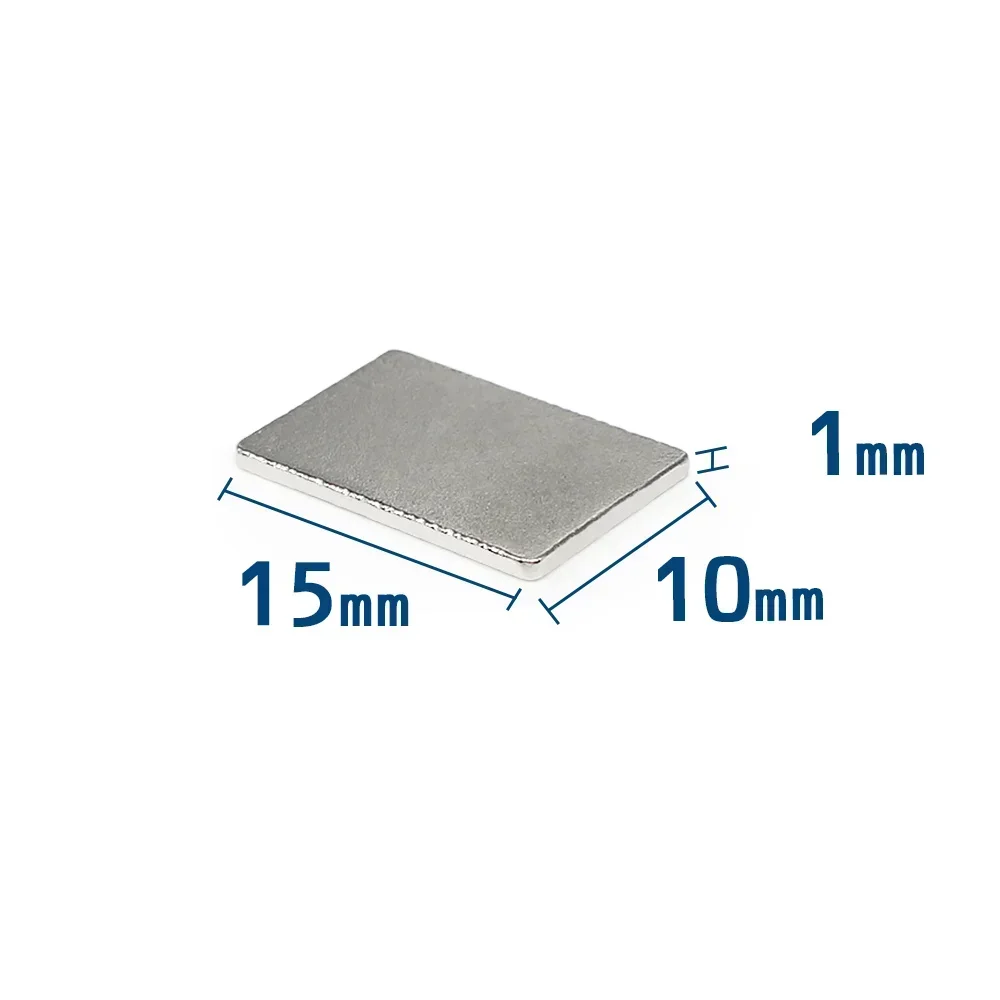 5/10/20/50/100/200/300PCS 15X10X1mm Thin Block Powerful Strong Magnetic Magnets N35 Permanent Neodymium Magnets 15x10x1 15*10*1