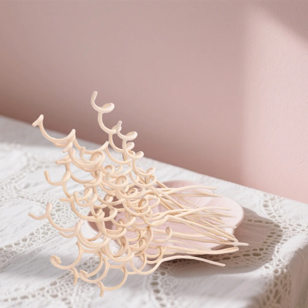 

10pcs Long Wavy Diffuser Sticks Home Fragrance Rattan Natural Color 22cm Replacement Refill Sticks Air Freshener rods