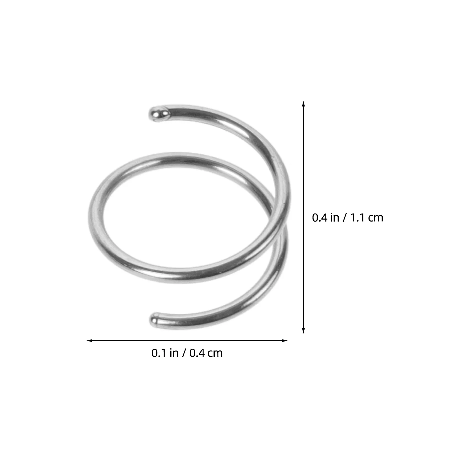4 قطع من حلقات الأنف الحلزونية، زينة حلقة الأنف المزدوجة بألوان جميلة، مصقولة بشكل جيد، مظهر بسيط ولكن فريد من نوعه للاستخدام اليومي أو