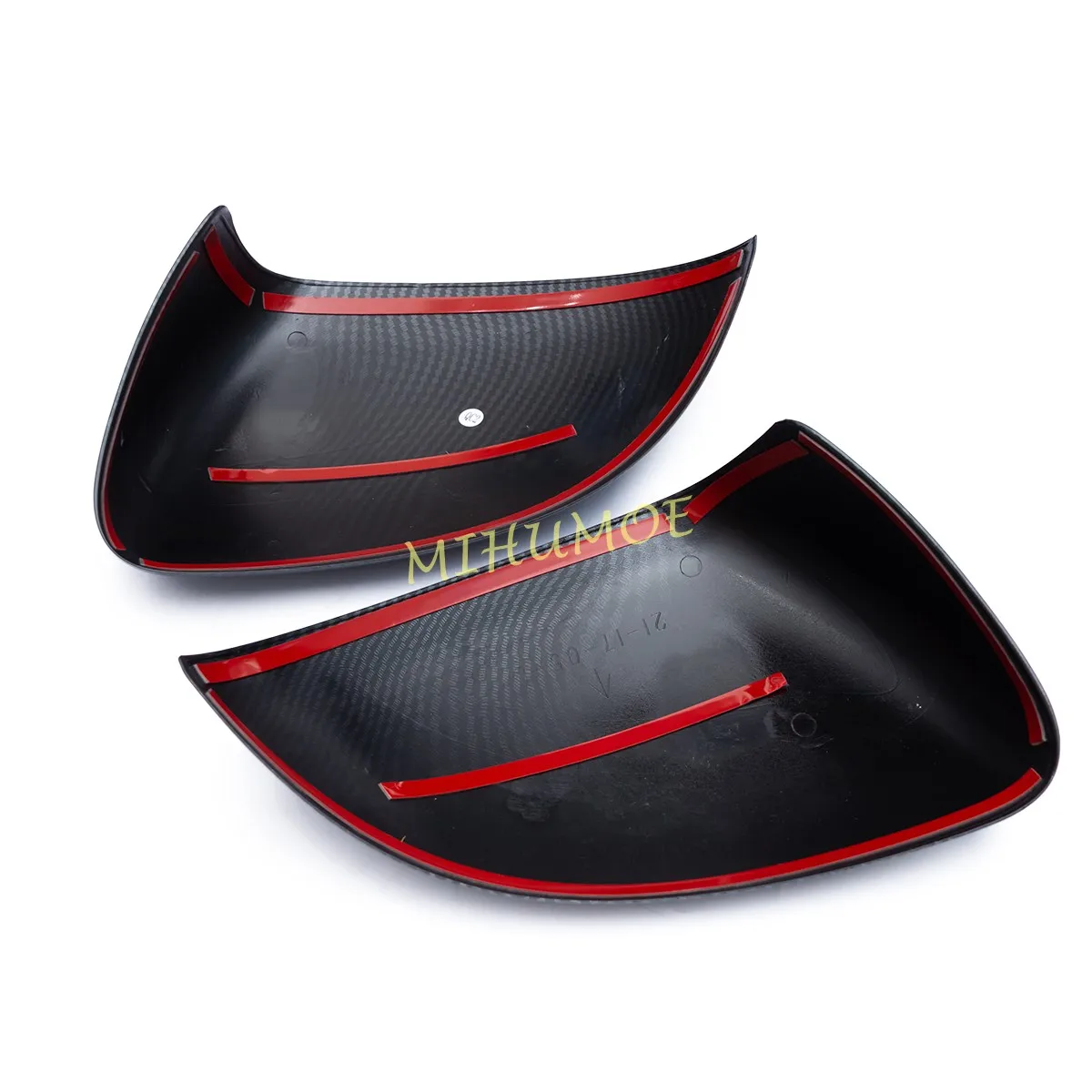 ألياف الكربون سيارة مرآة الرؤية الخلفية غطاء إطاري ملصق الكسوة لمرسيدس بنز C S الفئة C200 C300 W206 S500 S560 EQS580 2024 2025 #6