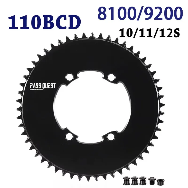 PASS QUEST chainring 110 bcd 4 bolt chainring for Shimano ultegra 8100 dura ace 9200 54T 56T 58T 60T 44T 46T 48T 50T chainring