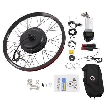 Electric Rear Wheel E-Bike Conversion Kit with LCD Display Aluminum Alloy Motor Wheel for Bicycle DIY Upgrade Durable Rustproof