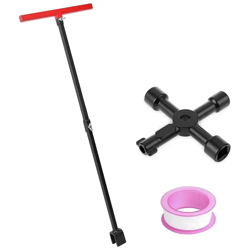 

ABKJ-Water Meter Key Main Water Shut Off Tool Valve Shutoff Key Tool For Main Water Meter
