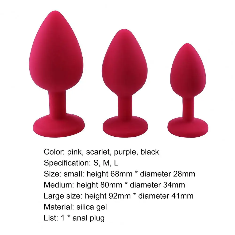 Anal Plug Waterproof Butt Massager Rhinestone Design Butt Plug 3 Colors Anal Plug Sex Toy for Couples Butt Stimulator