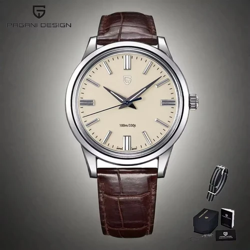 2025 PAGANI DESIGN 38MM relojes de cuarzo para hombre PD1731 VH31 Mov moda clásica reloj deportivo de acero inoxidable resistente al agua reloj para hombre