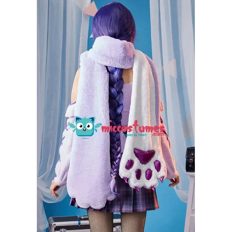 

3,k;6\g/CosplayWomen's Raiden Derivative Kawaii Plush with Cat Paws Design Long Scarf Furry Wrap Shawlk;6,y'9\