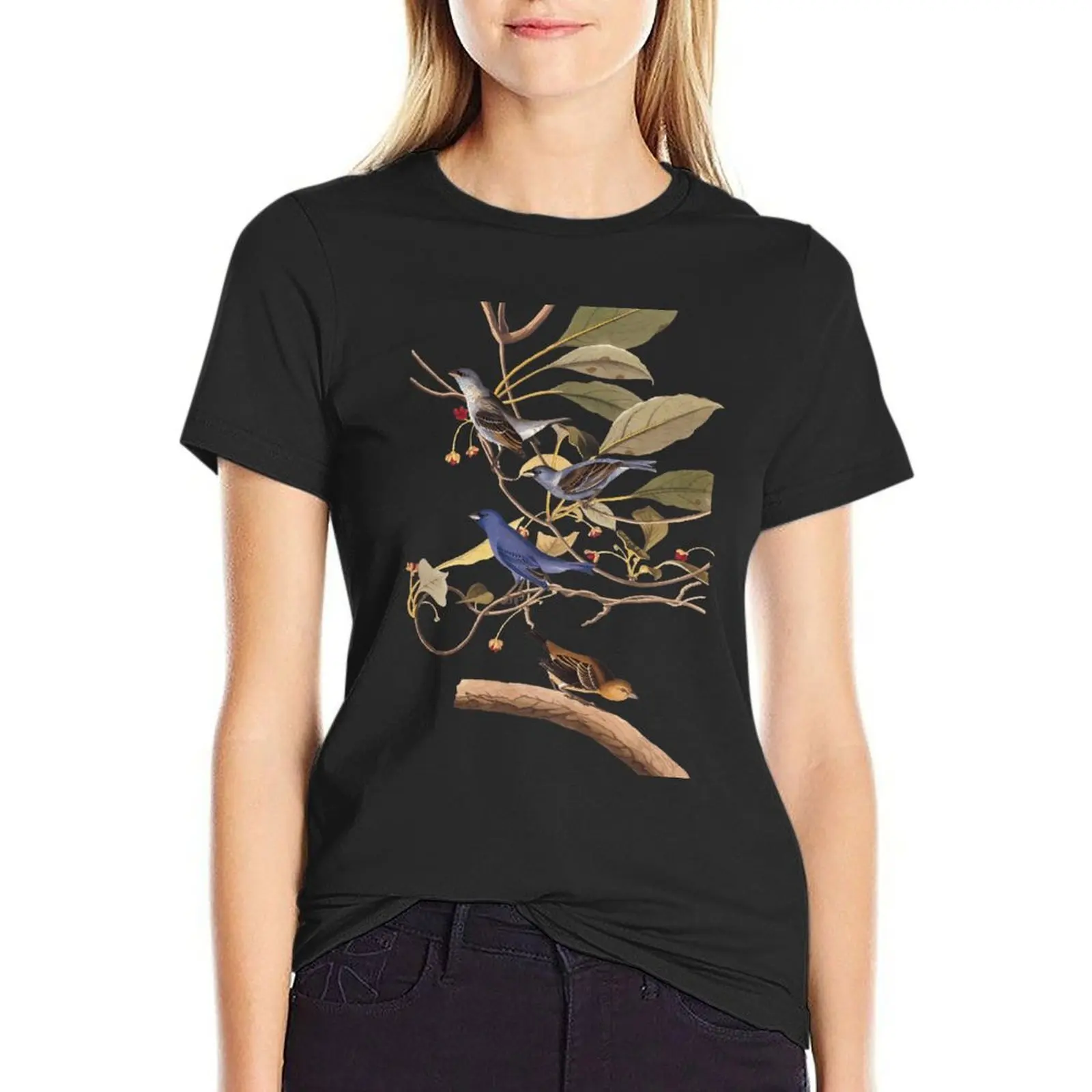 Audubon's Indigo Birds T-Shirt summer clothes summer top oversized graphic t-shirts for Women