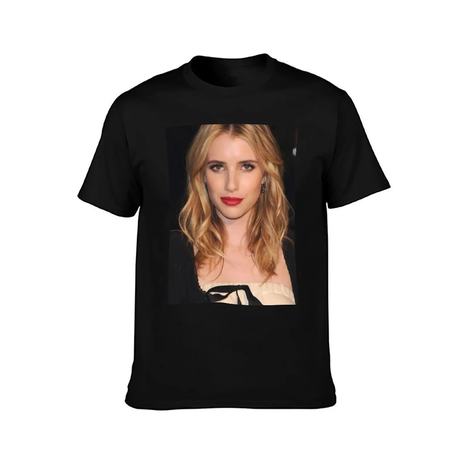 Emma Roberts T-Shirt Basic Lightweight Short Sleeve Tee T-Shirt